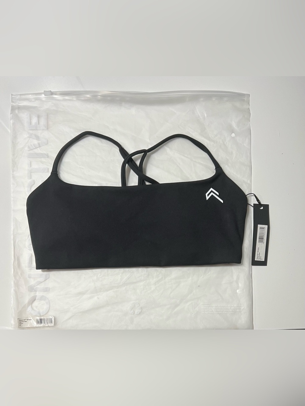 Oner Active EASYLIFT STRAPPY SPORTS BRA WITH WHITE LOGO - M